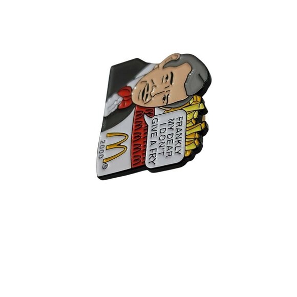 McDonalds European Clark Gable Gone With the Wind Fries Enamel Pin 2000 RARE - Picture 2 of 4